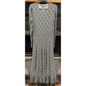 Women’s BODEN Olive Green Polka Dots Maxi Dress Size 8 R *C6